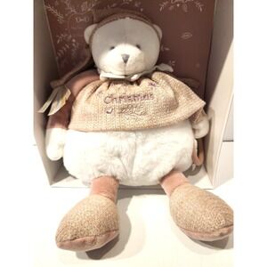 DOUDOU et COMPAGNIE Paris‎ Plush White Christmas Bear   New